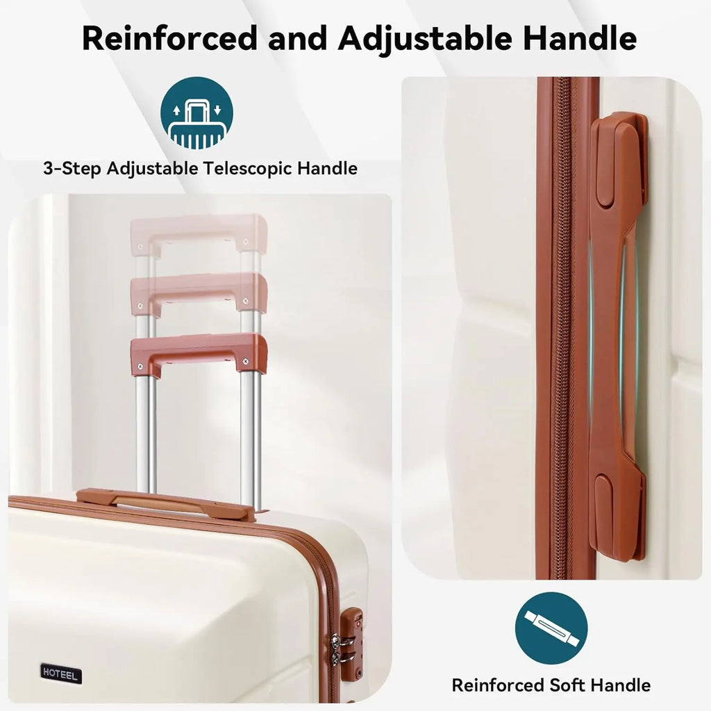 3 Piece Luggage Set ABS Hardshell Suitcase With Spinner Wheels TSA Lock Travel Carry On Luggages For Business 20/24/28 Inch