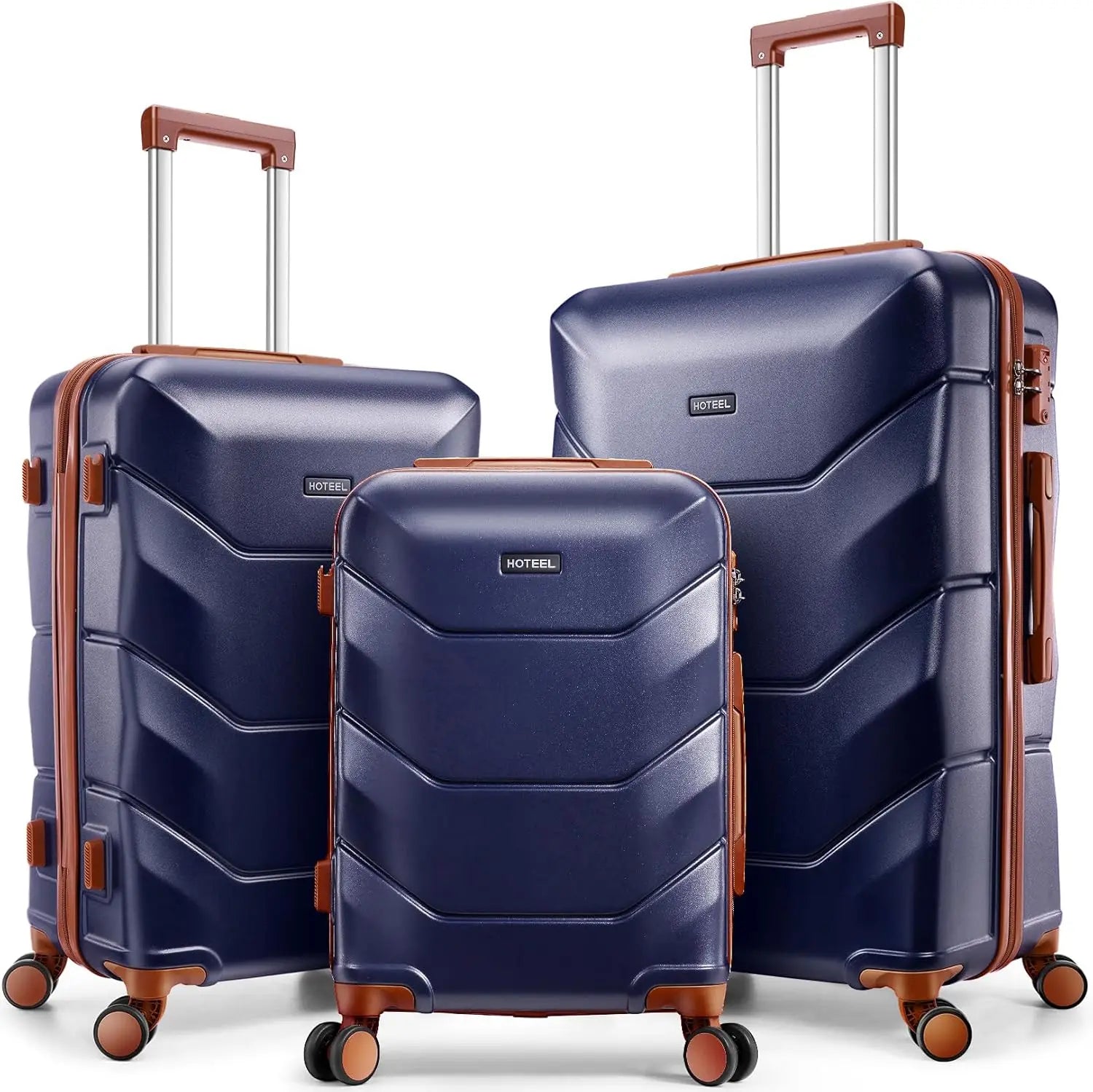 3 Piece Luggage Set ABS Hardshell Suitcase With Spinner Wheels TSA Lock Travel Carry On Luggages For Business 20/24/28 Inch