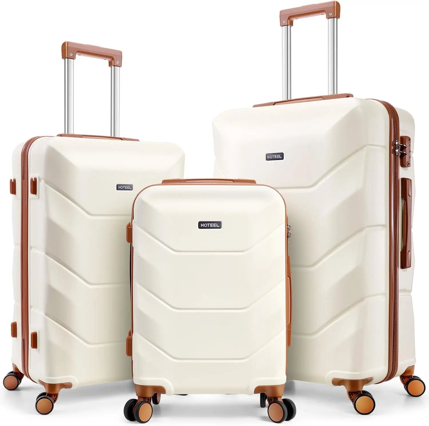 3 Piece Luggage Set ABS Hardshell Suitcase With Spinner Wheels TSA Lock Travel Carry On Luggages For Business 20/24/28 Inch