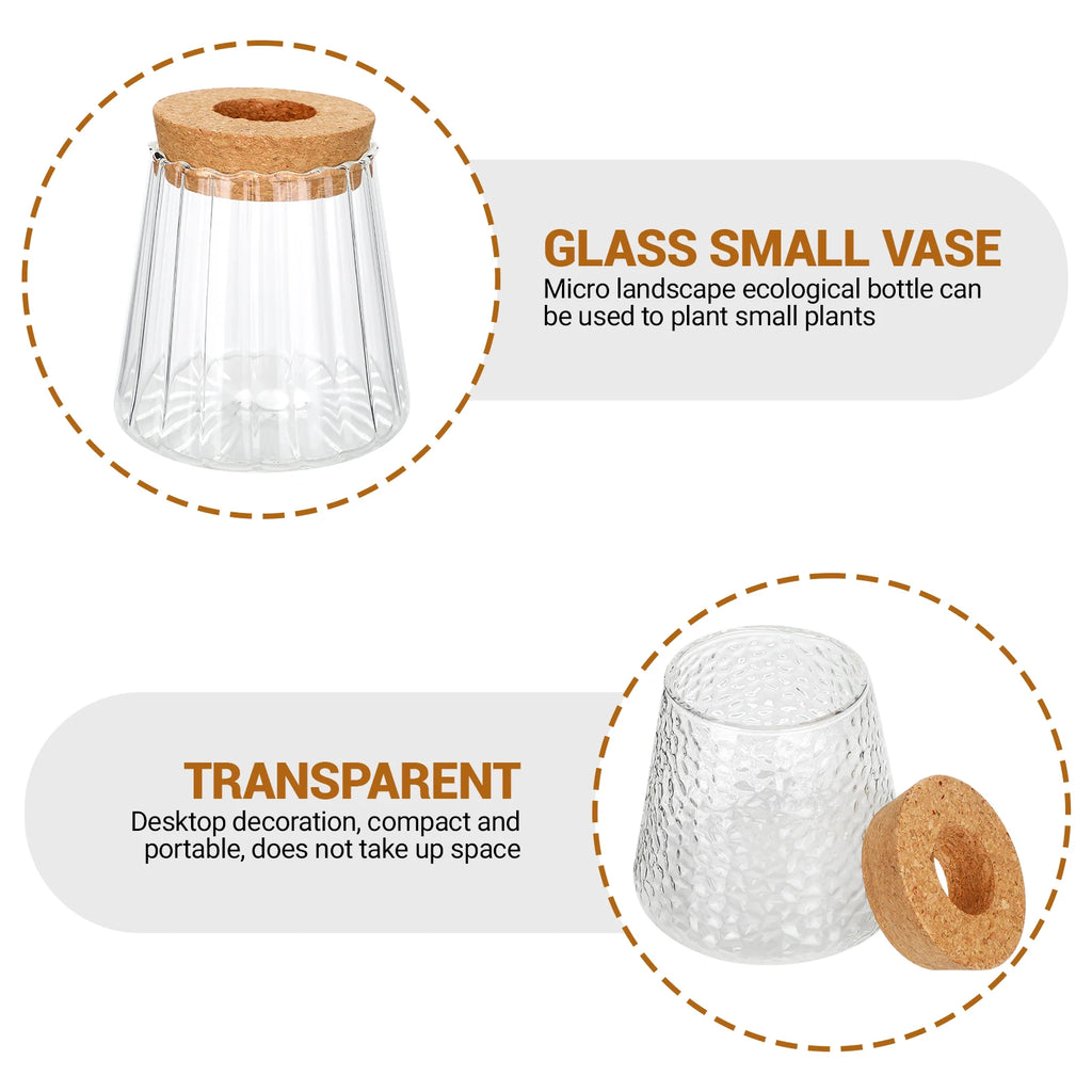 Glass Planter Terrarium Flower Vase with Reliable Materials Mini Vase Party Table Decor Suitable for Indoor Home Office
