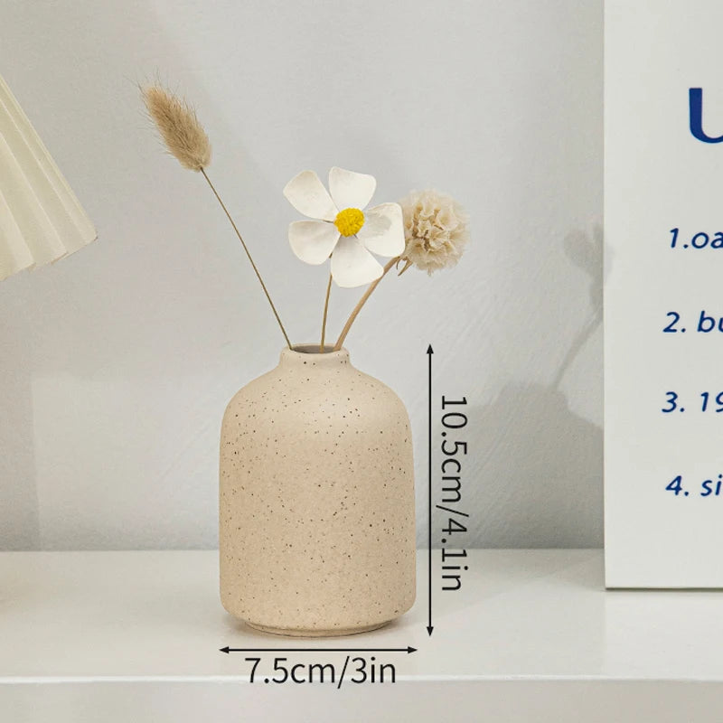 White Nordic Flower Vase Ceramic Vases Room Decor Modern Ceramic Flowers Bottle Plants Flower Pot Home Living Room Decoration