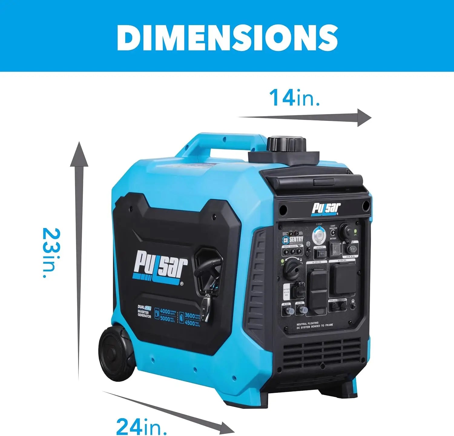 PG5000BiSRCO Dual Fuel 30A RV Ready Portable Inverter Generator with Remote Start