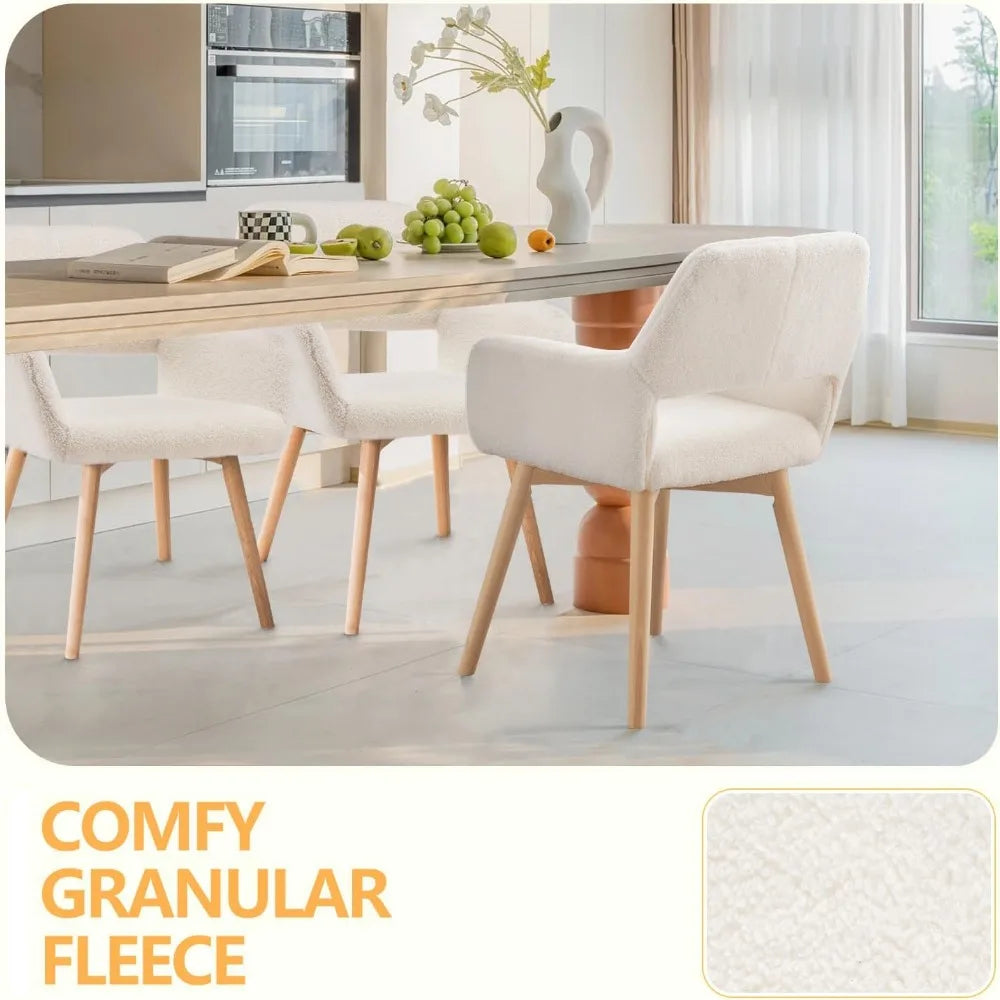 Mid-Century Modern Dining Chairs: Comfortable Set Options for 2, 4, and 6 - Perfect for Kitchen, Dining, Living Rooms, and Bedro