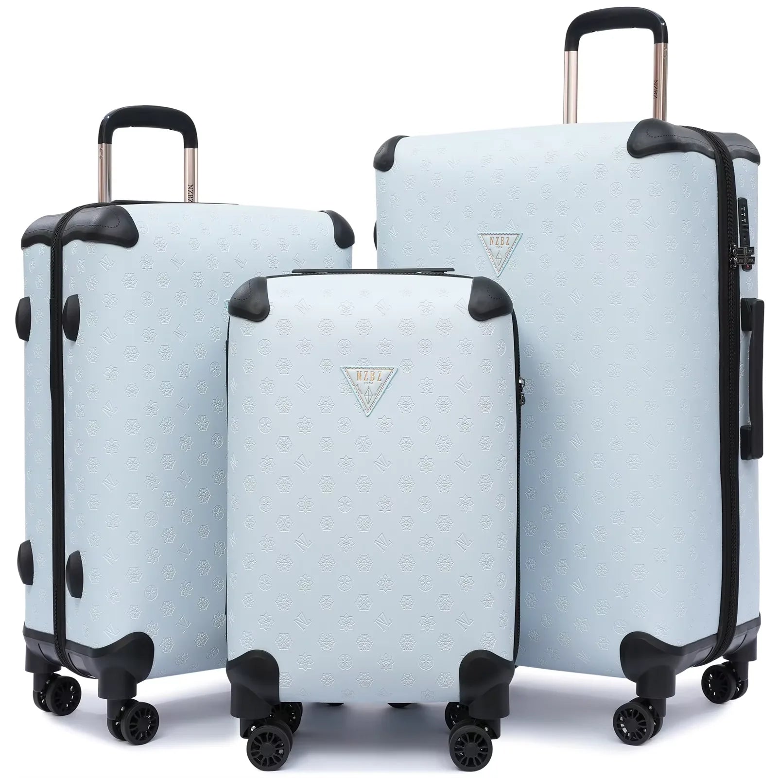 Vintage Luggage Set Luxury Travel Suitcase Artificial Leather Luggage 3PCS Large Capacity Suitcase with Double Spinner Wheels