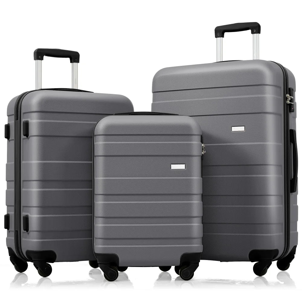 3pcs 20/24/28 Inch Luggage Set Hardshell Spinner Wheels TSA Lock Travel Suitcase Rolling Luggage Durable Spinner Trolley Luggage