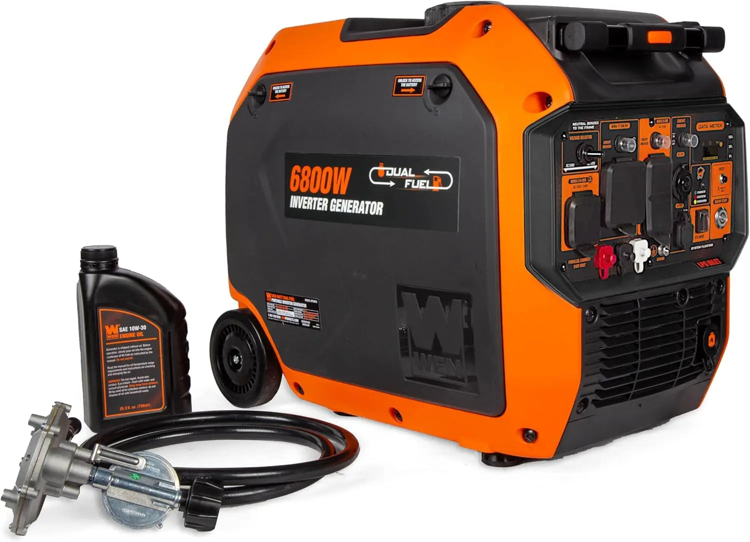 Quiet 6800-Watt Dual Fuel RV-Ready Electric Start Portable Inverter Generator with Fuel Shut Off and CO Watchdog (DF680iX)