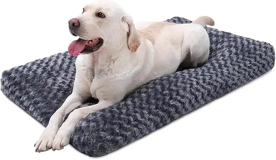 Washable Dog Bed Deluxe Plush Dog Crate Beds Comfy Kennel Pad Anti-Slip Pet Sleeping Mat for Large, Jumbo, Medium, Small D