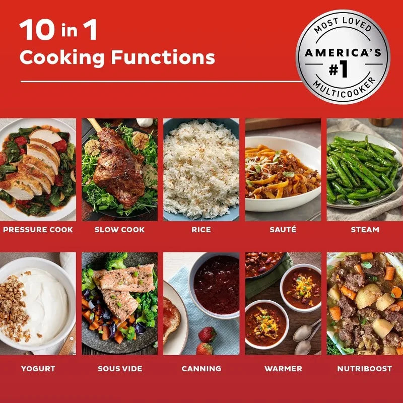 Instant Pot Pro Plus Wi-Fi Smart 10-in-1, Pressure Cooker, Slow Cooker, Rice Cooker, Steamer, Sauté Pan, Yogurt Maker, Warmer