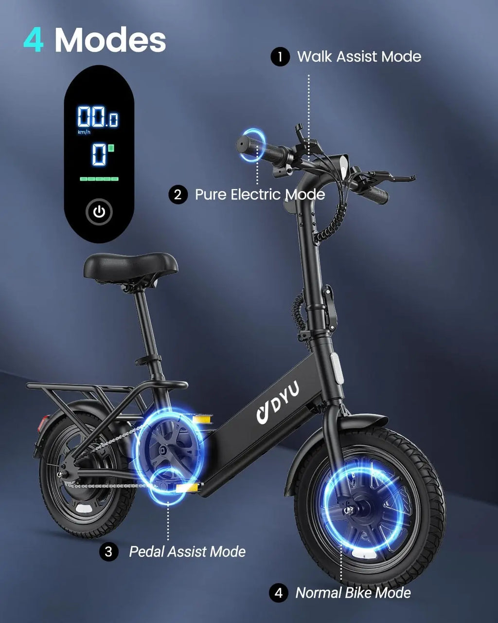 Electric Bike for Adults Teens, Folding Electric Bicycle,Commuter City E-Bike with 350W Motor and 36V 7.8Ah Battery-Hot Sale