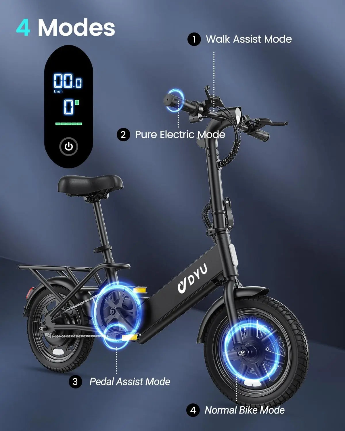 Electric Bike for Adults Teens, Folding Electric Bicycle,Commuter City E-Bike with 350W Motor and 36V 7.8Ah Battery-Hot Sale
