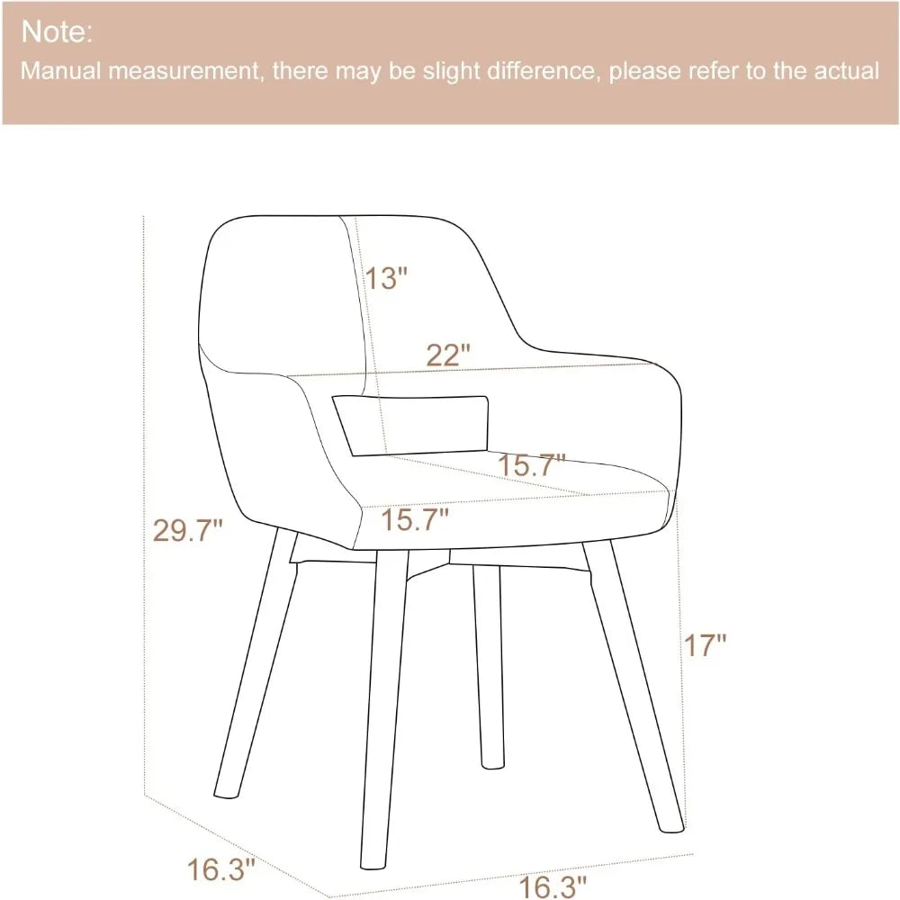 Mid-Century Modern Dining Chairs: Comfortable Set Options for 2, 4, and 6 - Perfect for Kitchen, Dining, Living Rooms, and Bedro