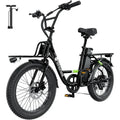 HOME.U7 Electric Bike for Adults, 20 mph Cargo Ebike 1000W Peak Adult Electric Bicycles, 55 Miles Range E Bike, 48V 10.4Ah