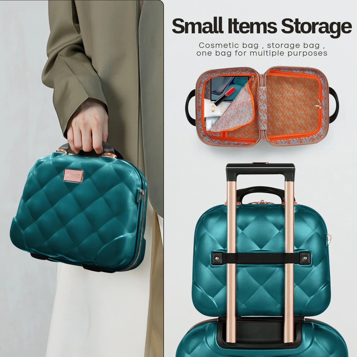 4 Pieces Luggage Sets 14in 20in 25in 29in PP Hard Shell Lightweight Expandable Suitcase Set with Spinner Wheels & TSA Lock