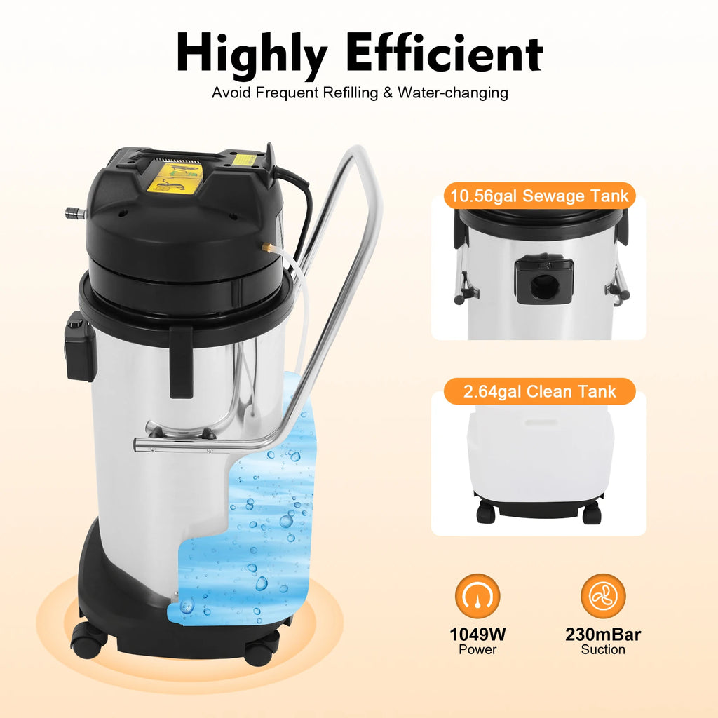 Carpet Cleaning Machine，1000W Freestanding Floor Carpet Cleaning Machine Vacuum Cleaner Water Sucker Cleaning Machine