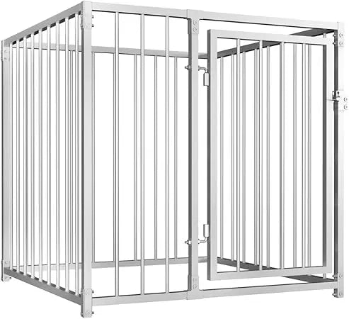 Very /Dog Kennel Tough Steel Silver, Outdoor Cage For Dogs, Houses Small Animals, Playpen Enclosure, Kennels For Outside, Pet Fe