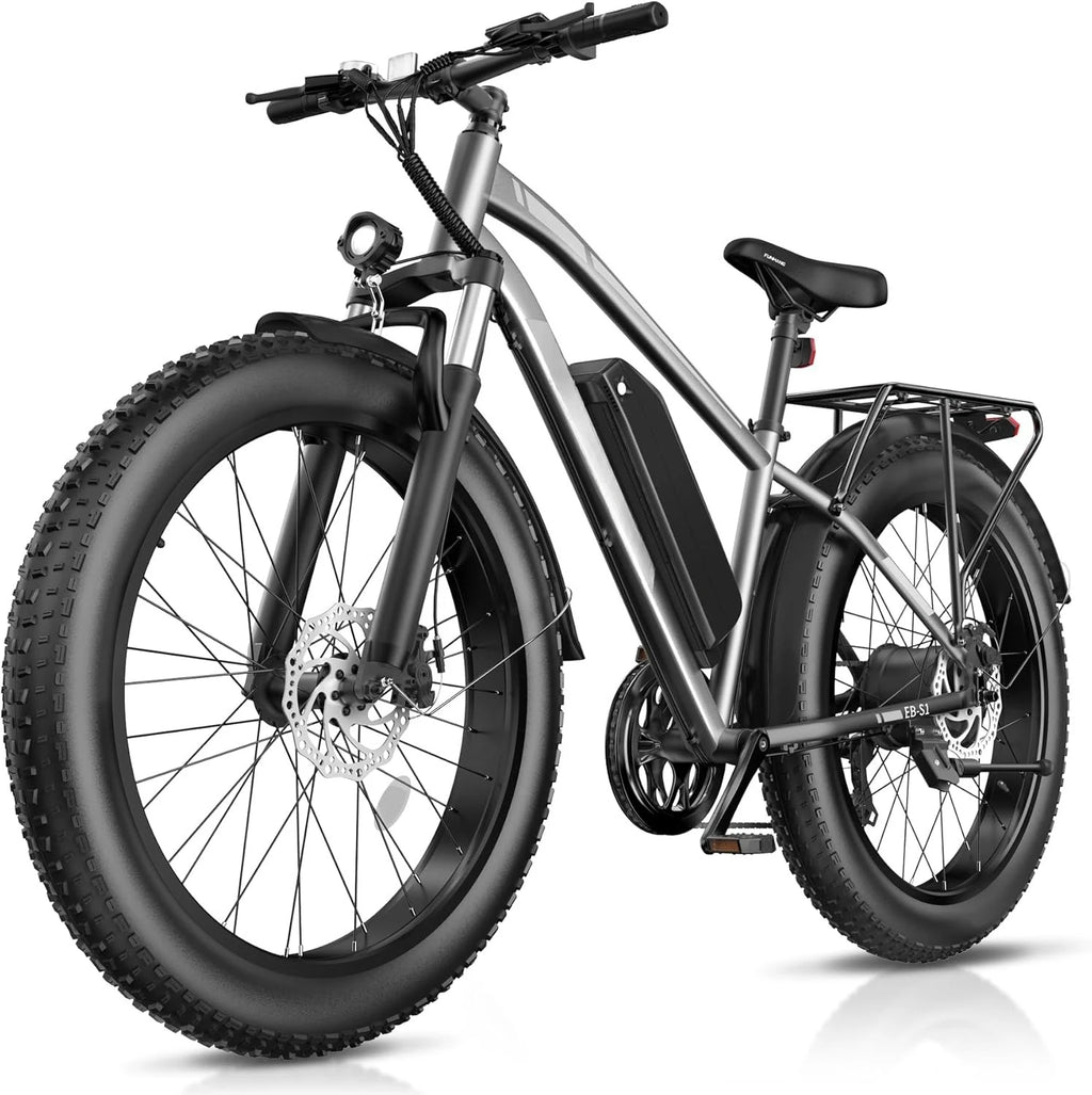 Electric Bike for Adults, Peak 1000W Ebike, 25MPH 60Miles Electric Mountain Bike, 26" Fat Tire Electric Bicycle with 48V 13AH