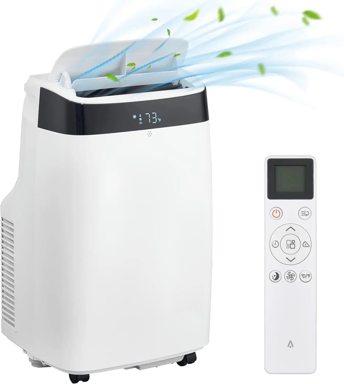 10000 BTU Air Conditioner with Remote Control, Portable AC for Room, Office with Drying, Fan, Sleep Mode, 3 Speeds, 24H Timer