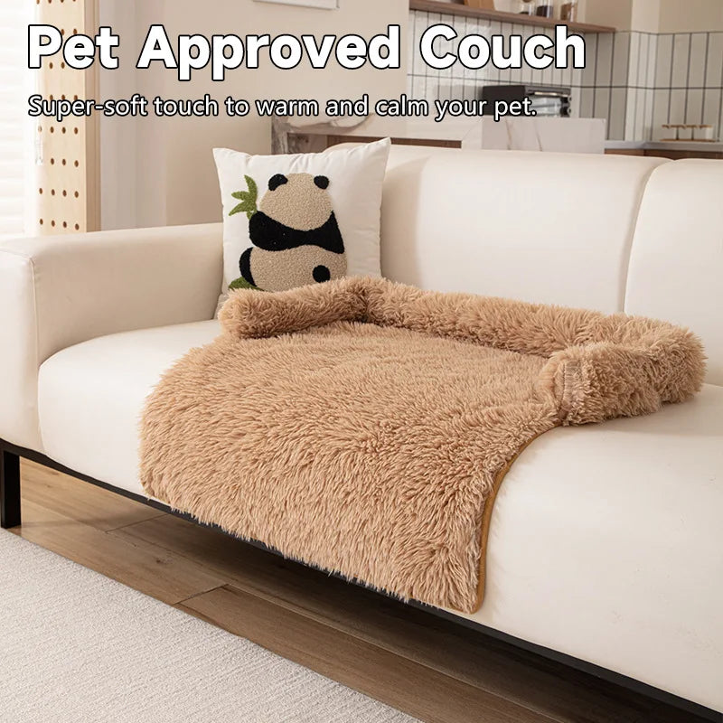 2025 New Style Sofa Pet Pad, Plush Dog Bed, Warm and Anti-slip Pet Sleeping Sofa Pad for Autumn and Winter