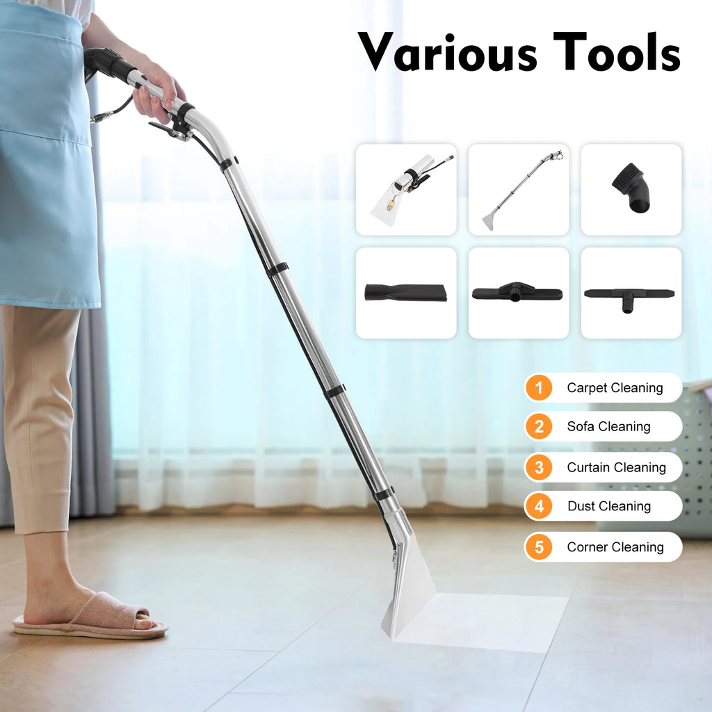 Carpet Cleaning Machine，1000W Freestanding Floor Carpet Cleaning Machine Vacuum Cleaner Water Sucker Cleaning Machine