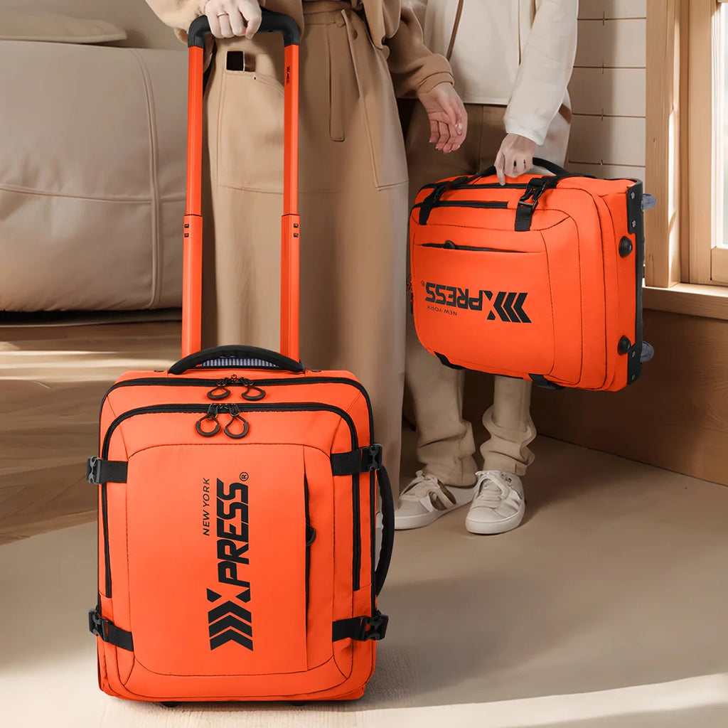 17" Carry On Luggage for Airplanes Lightweight Resistant Suitcase with Wheels for Business Trip & Short Distance Traveling