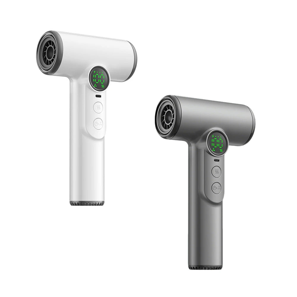 Wireless Portable Hot and Cold Hair Dryer 30000 RPM 100-Speed Stepless Adjustment Home and Travel Hair Dryer 15600mAh Battery