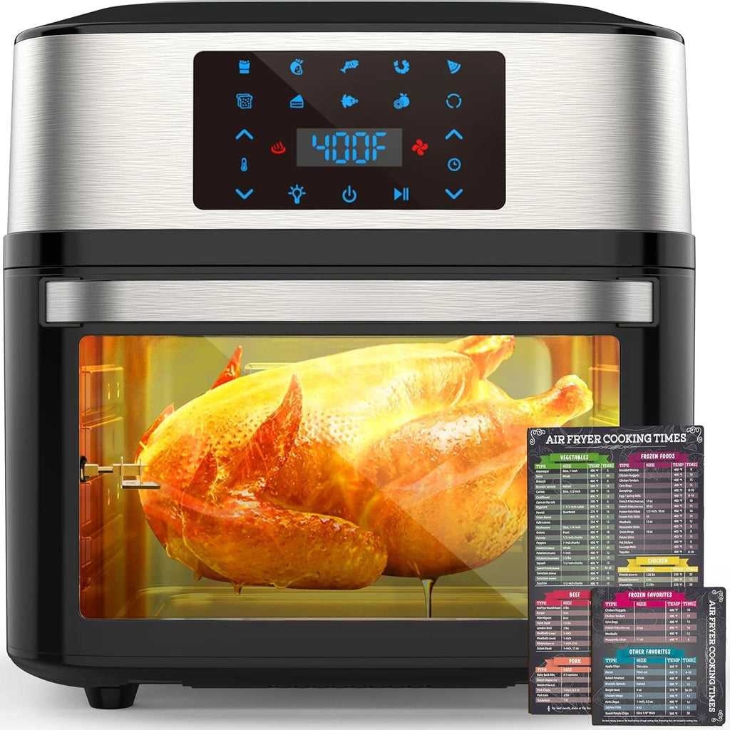 Air Fryer Oven Large 20 QT, 10-in-1 Toaster Oven Air Fryer Combo with Window for Family, Airfryer Oven with Rotisserie