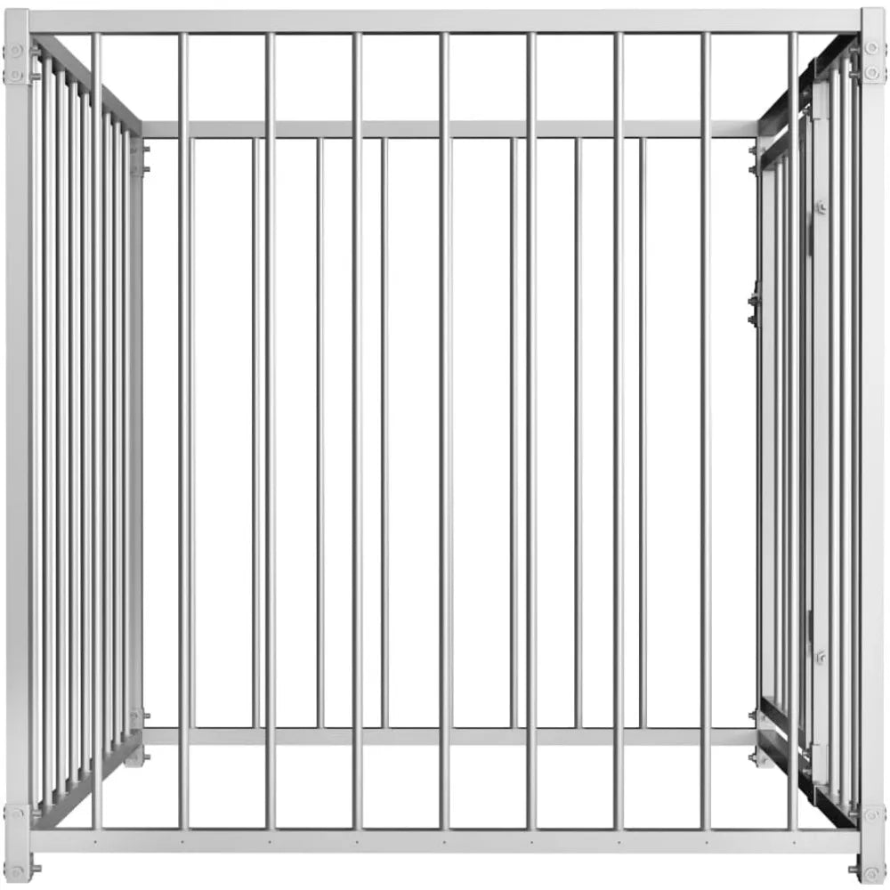 Very /Dog Kennel Tough Steel Silver, Outdoor Cage For Dogs, Houses Small Animals, Playpen Enclosure, Kennels For Outside, Pet Fe