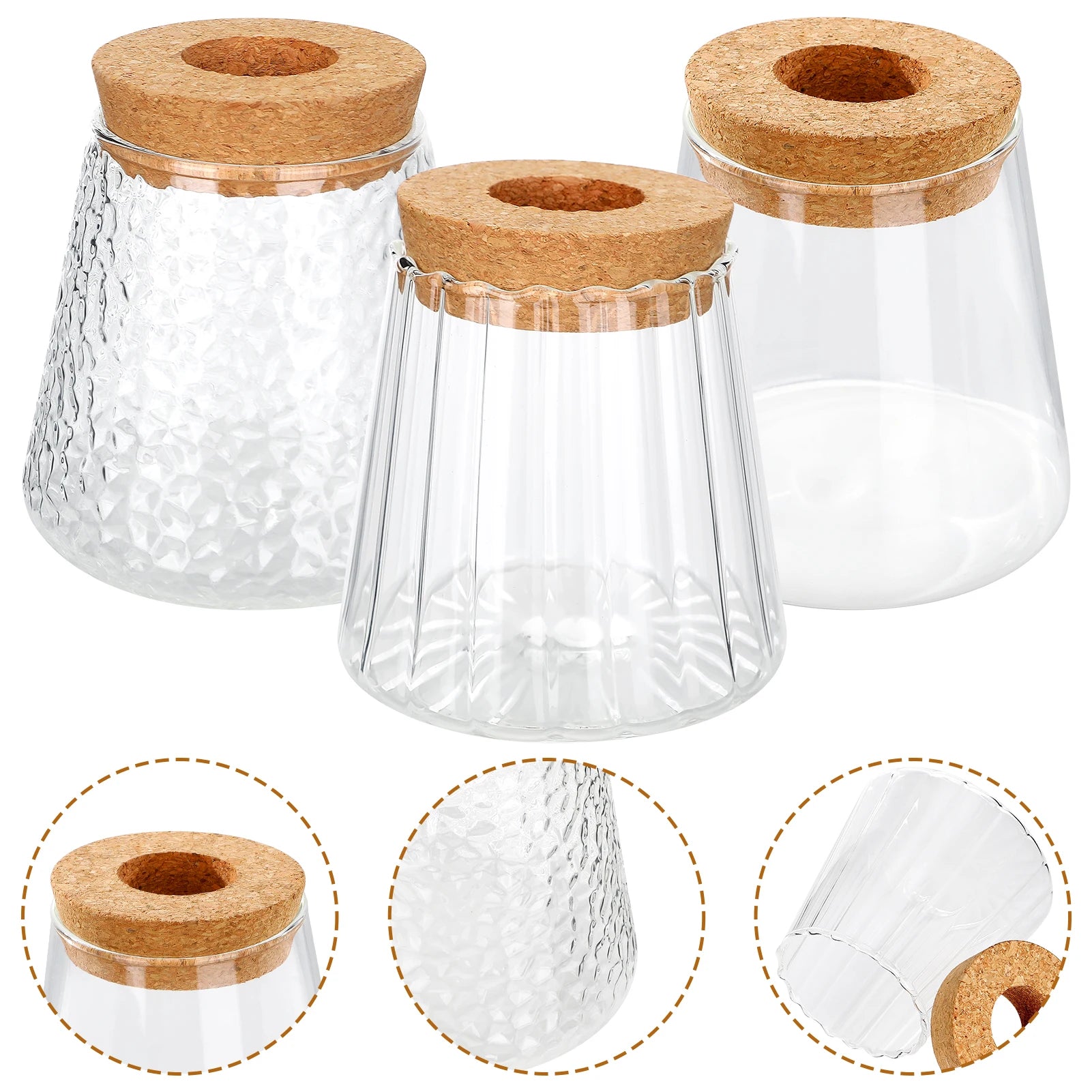 Glass Planter Terrarium Flower Vase with Reliable Materials Mini Vase Party Table Decor Suitable for Indoor Home Office