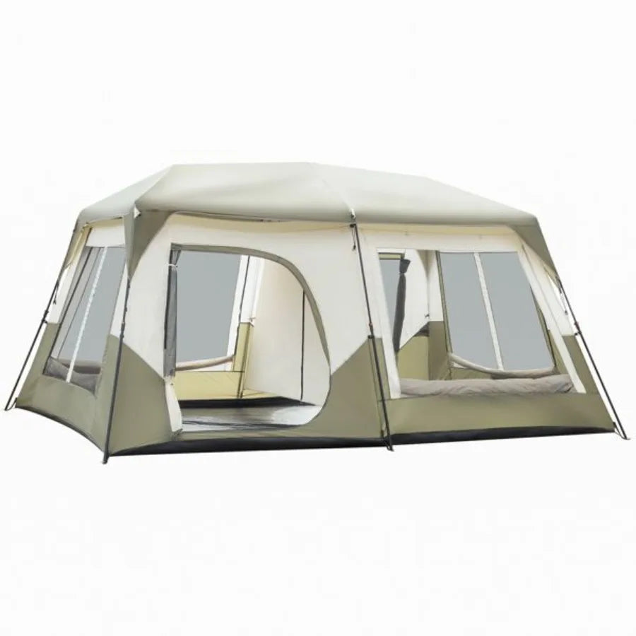 10 Person Camping Tent Setup in 60 Snds with Rainfly Windproof Tent with Carry Bag for Family Camping Hiking