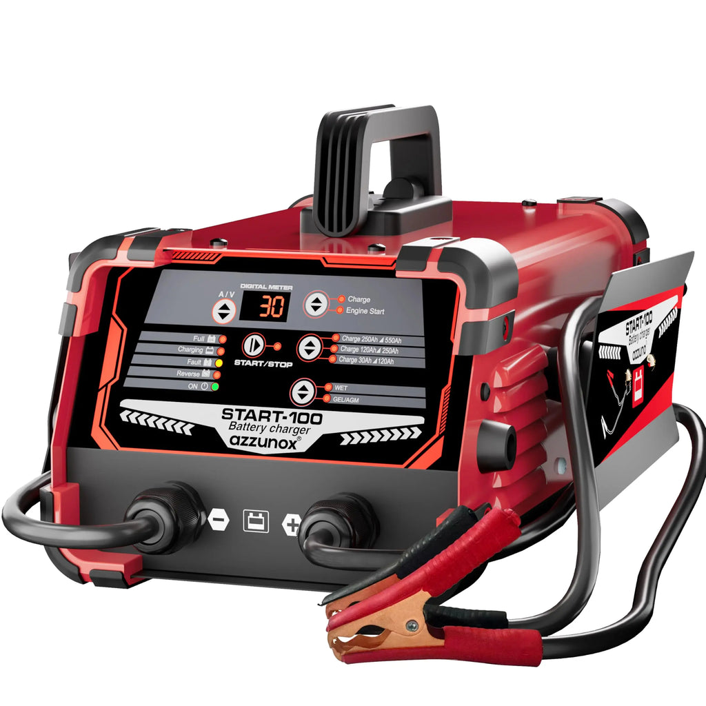 Professional 50-Amp Battery Charger 12V /24V Automotive Charger 250 Cranking Amps Trickle Charger Smart Battery Maintainer