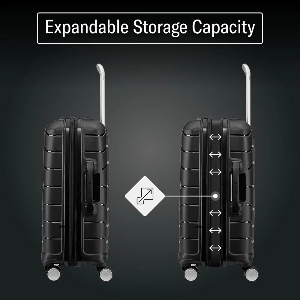 28-inch large luggage with dual 360° spinner wheels - tsa lock, airline-approved, lightweight