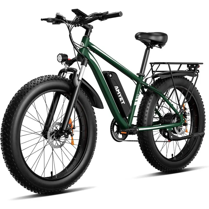 for Adults Peak 1500W Electric Bicycle 48V 15AH (720WH) Battery Electric Bike 26" Fat Tire Mountain 28mph 7 S