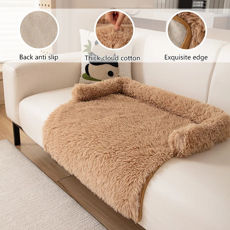 2025 New Style Sofa Pet Pad, Plush Dog Bed, Warm and Anti-slip Pet Sleeping Sofa Pad for Autumn and Winter