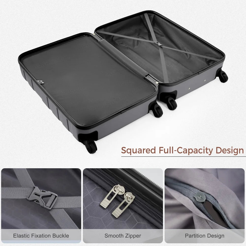 3pcs 20/24/28 Inch Luggage Set Hardshell Spinner Wheels TSA Lock Travel Suitcase Rolling Luggage Durable Spinner Trolley Luggage