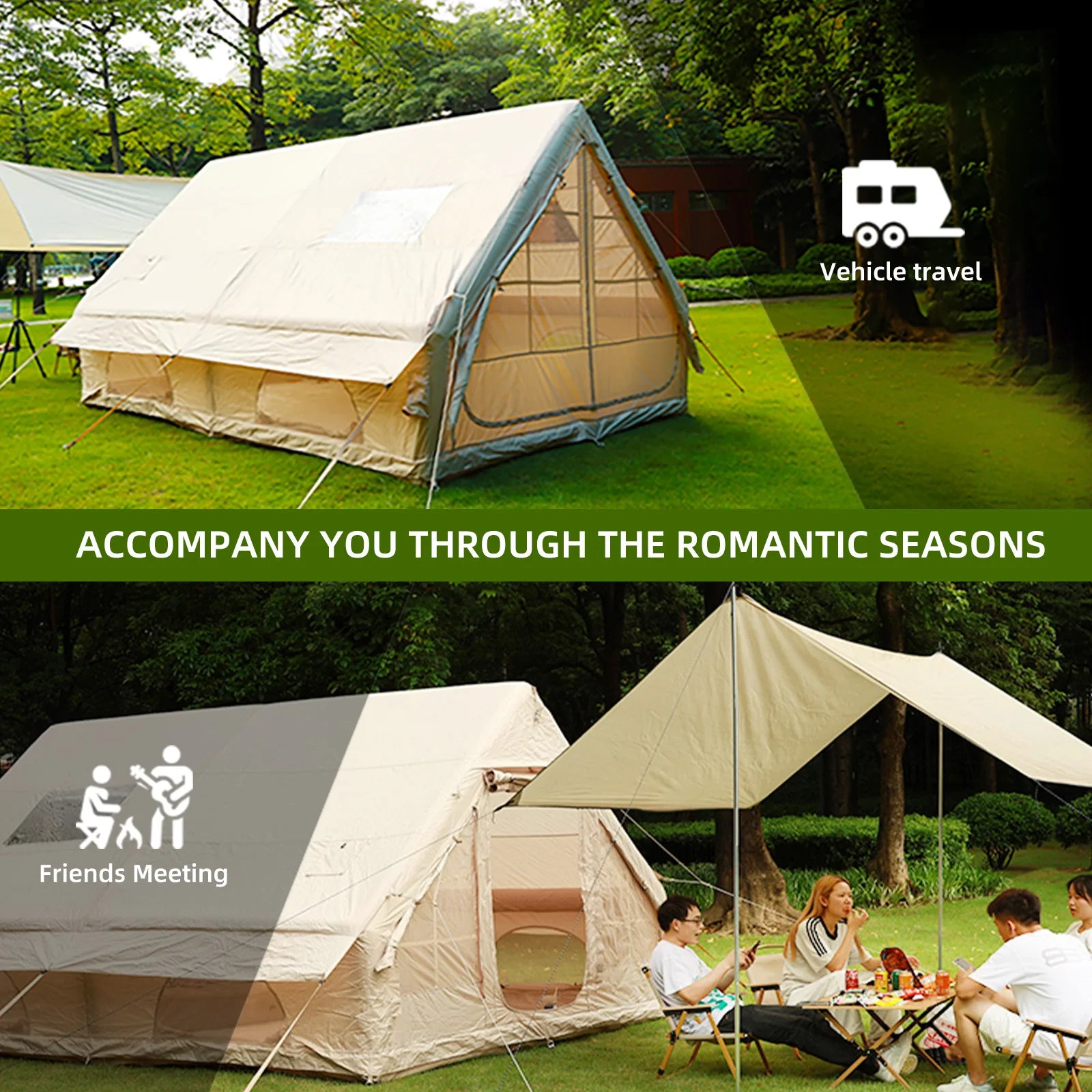 Inflatable Tents for Camping,Large Inflatable Camping Tent with Hand Pump,Inflatable Tent,Easy Setup Tents for Camping Portable