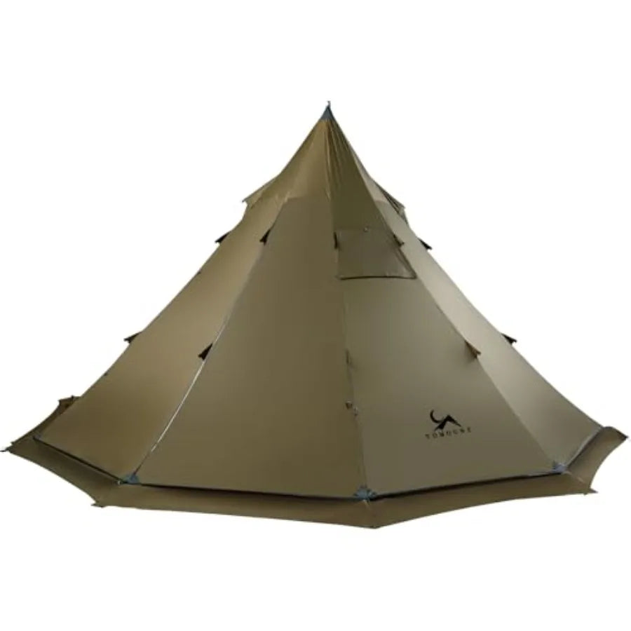 Hot Tent Tipi Teepee Tent with Stove Jack 70D Ripstop Nylon PU3000mm Waterproof Lightweight for 24 Person 4 Season Backpacking