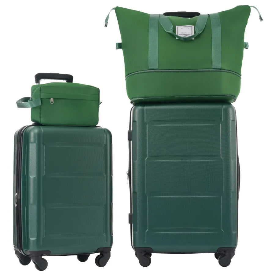 2 Piece Luggage Set with Bags Expanable Spinner Wheels ABS Lightweight Suitcase with TSA Lock 20inch+24inch