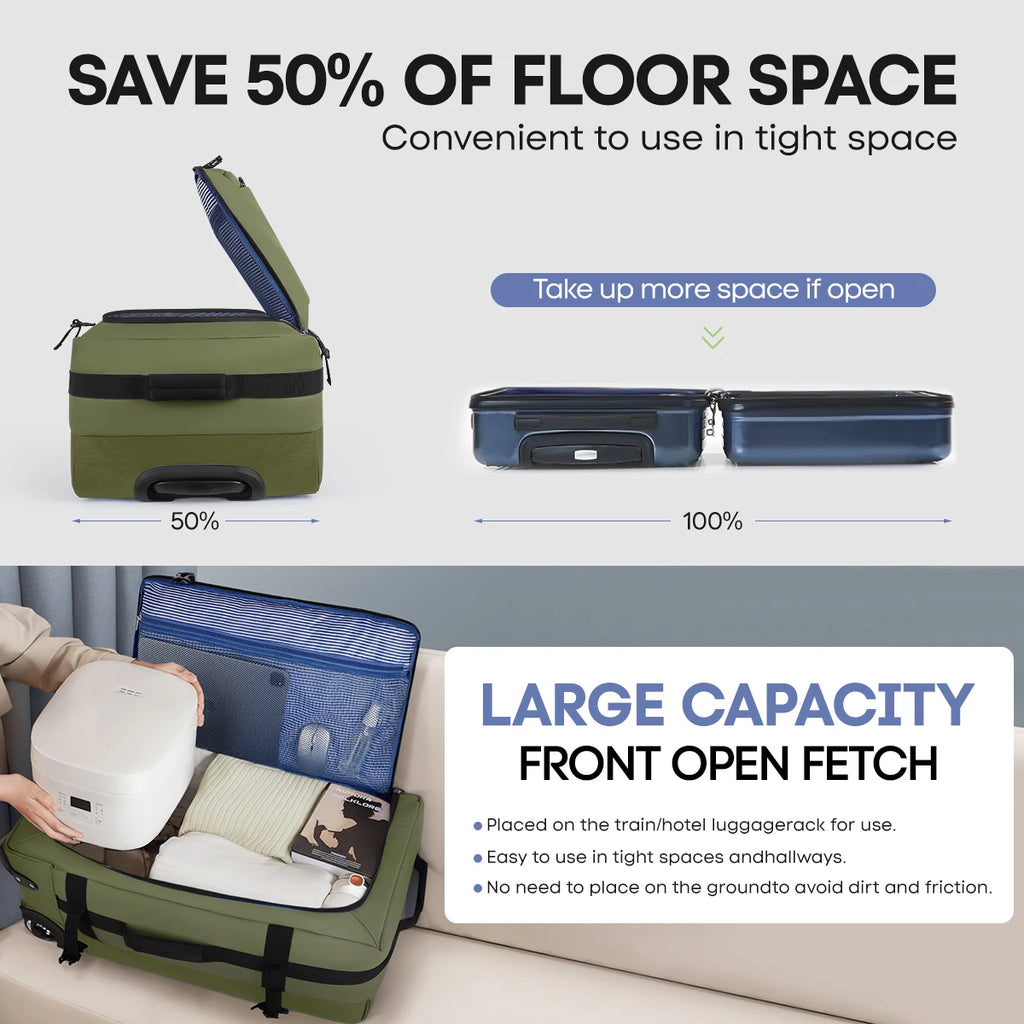 Luggage Sets 3 Piece Expandable Wheeled Bag Rolling Duffle Bag Waterproof Luggage Trolley Bags 20" 26" 30" Carry on Luggage