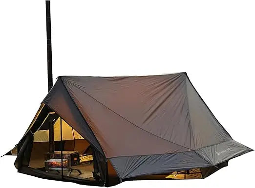 Hot Tent with Stove Jack – 4 Season Waterproof & Windproof Shelter for 1–4 People, Lightweight for Camping, Hiking, Hunting & Fi