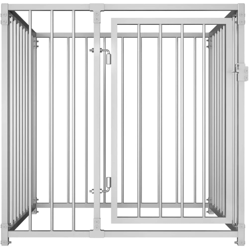 Very /Dog Kennel Tough Steel Silver, Outdoor Cage For Dogs, Houses Small Animals, Playpen Enclosure, Kennels For Outside, Pet Fe