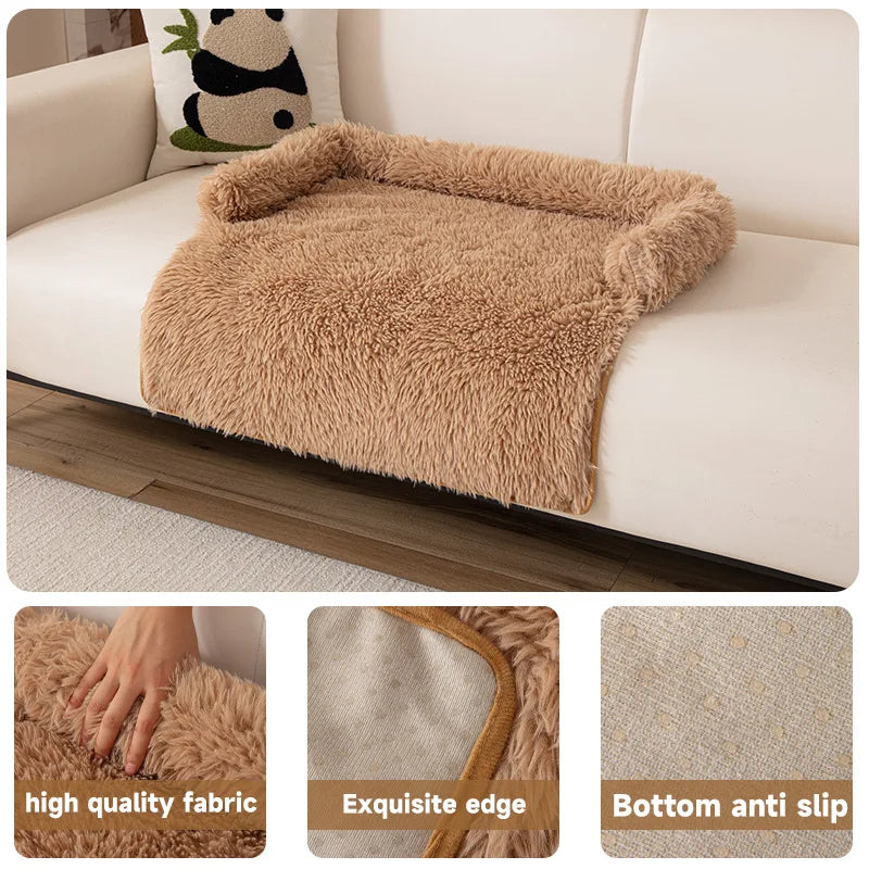 2025 New Style Sofa Pet Pad, Plush Dog Bed, Warm and Anti-slip Pet Sleeping Sofa Pad for Autumn and Winter