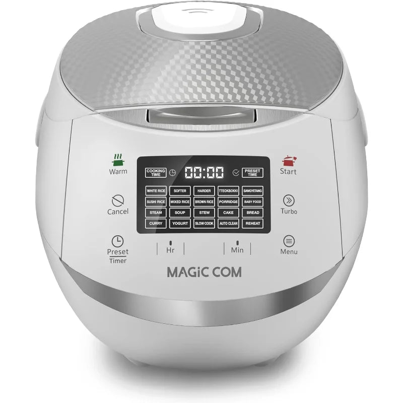 MAGiC COM Rice Cooker, 10Cups(Uncooked) 15 Pre-Set Menus, Multi-Cooker & Steamer, Non-Stick Inner Pot & Auto Keep-Warm
