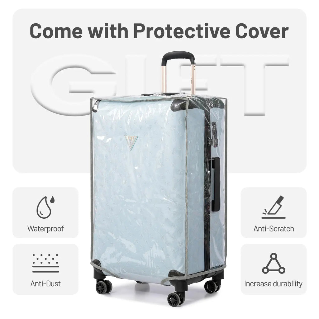 Vintage Luggage Set Luxury Travel Suitcase Artificial Leather Luggage 3PCS Large Capacity Suitcase with Double Spinner Wheels